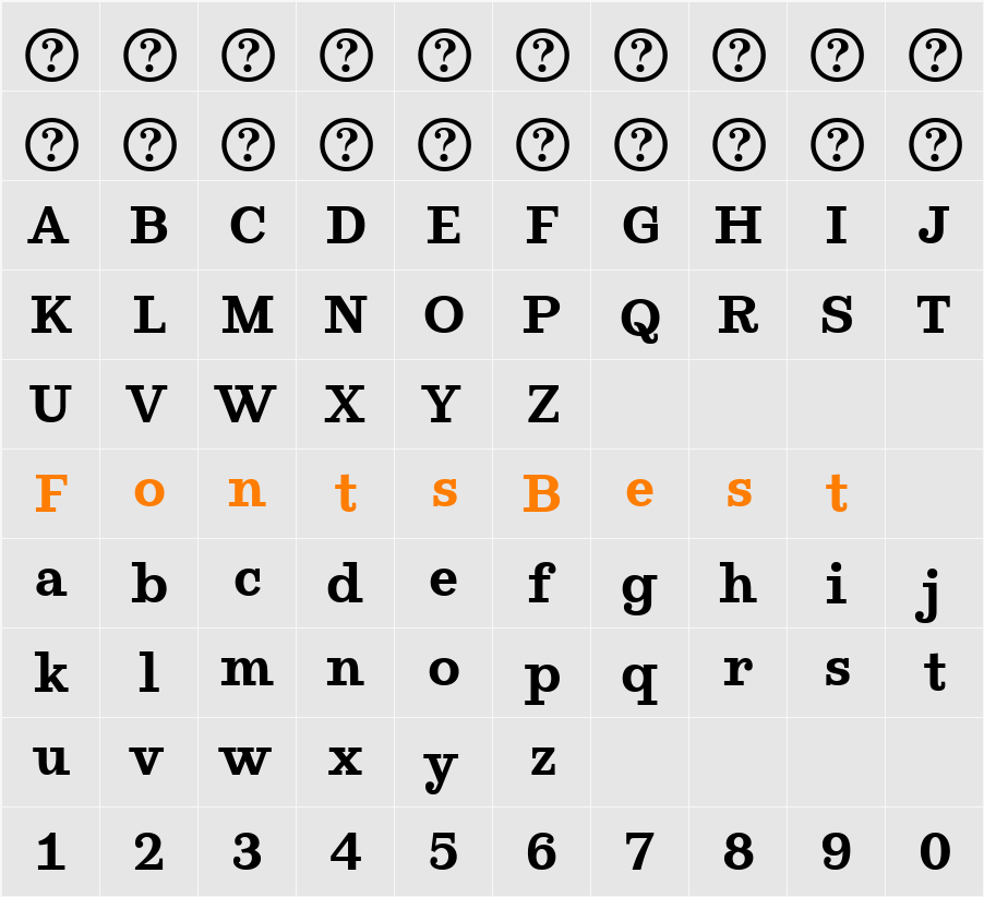 Ghostlight Semibold Character Map