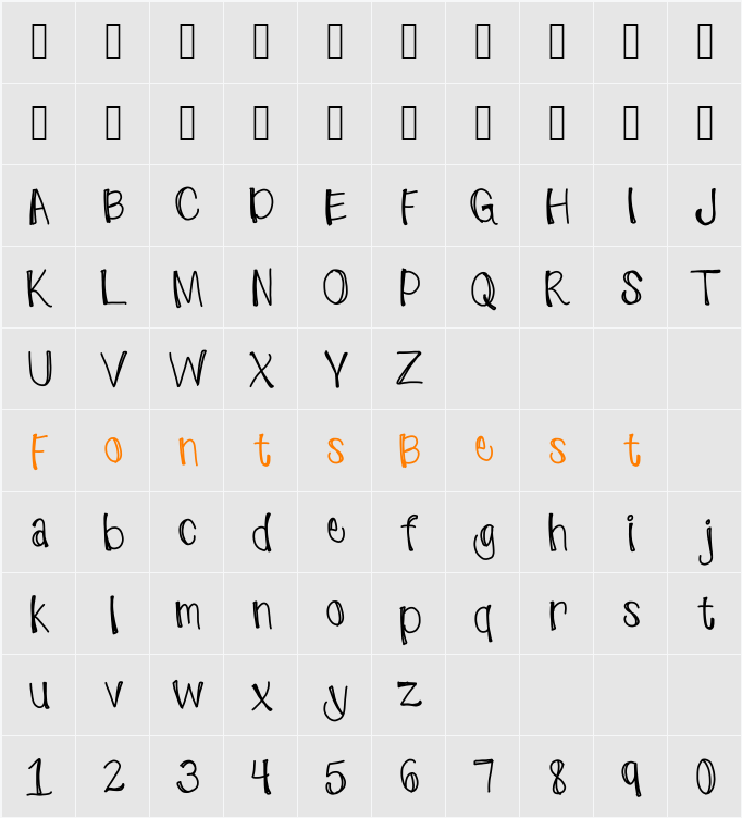 ThickChick Character Map