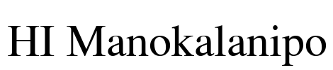 HI Manokalanipo Font Image