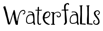 Waterfalls Font Image