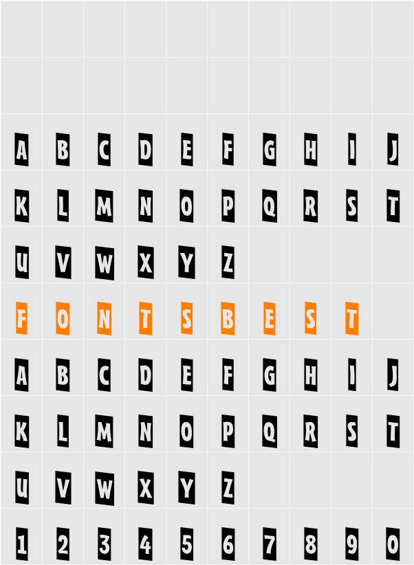 a_FrudgerCmDn Character Map