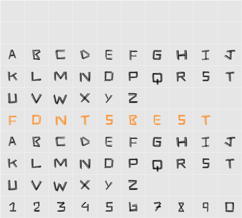 Stick Four Character Map