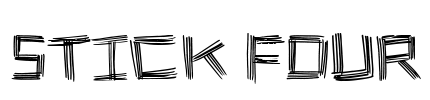 Stick Four Font Image