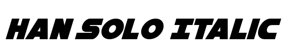 Han Solo Italic Font Image