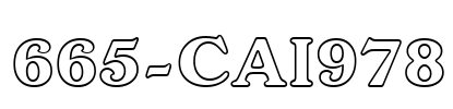 665-CAI978 Font Image