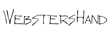 WebstersHand Font Image