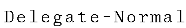 Delegate-Normal Font Image