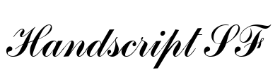Handscript SF Font Image