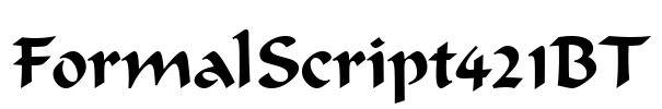FormalScript421BT Font Image