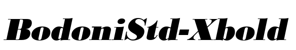 BodoniStd-Xbold