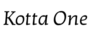 Kotta One Font Image