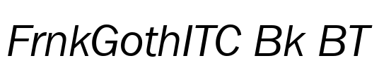 FrnkGothITC Bk BT Font Image