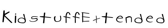 KidstuffExtended Font Image