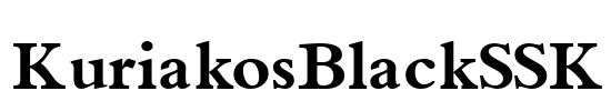 KuriakosBlackSSK Font Image
