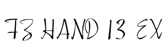 FZ HAND 13 EX Font Image