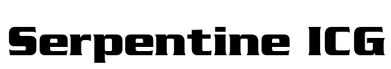 Serpentine ICG Font Image