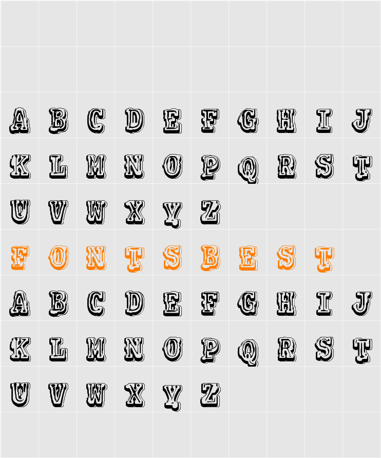VTKS COLAGEM Character Map