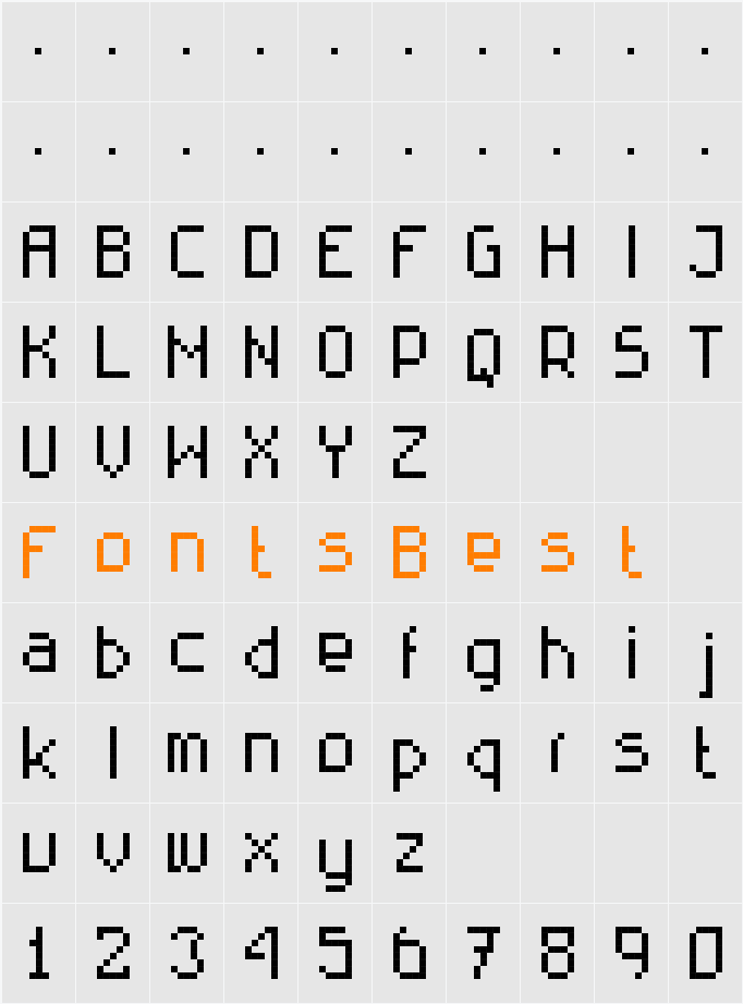 RittswoodTechnical_8 Character Map