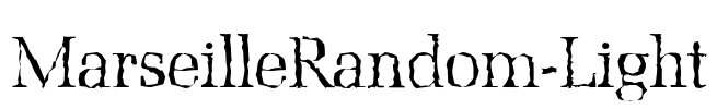 MarseilleRandom-Light Font Image