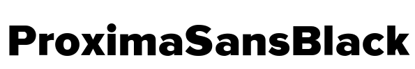 ProximaSansBlack Font Image