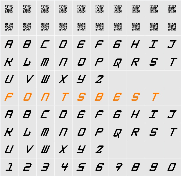 EpicenterBlackItalic Character Map