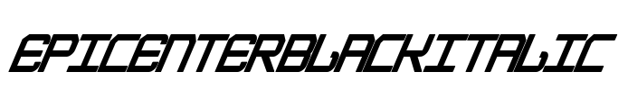 EpicenterBlackItalic Font Image