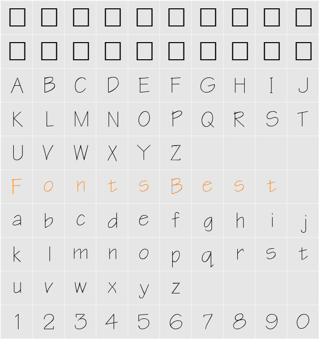 Wright Character Map