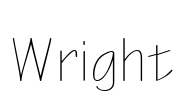 Wright Font Image