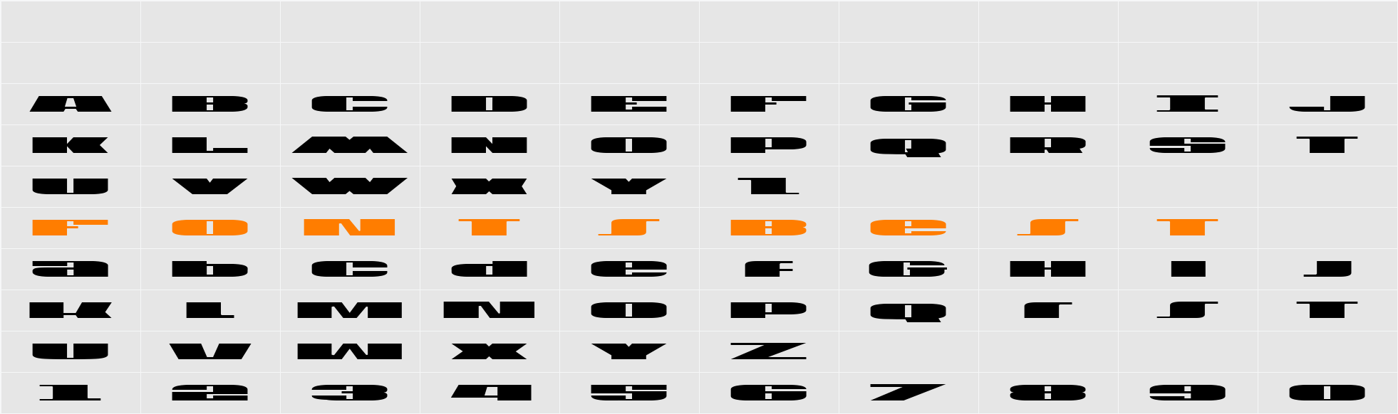 U.S.A. Expanded Character Map