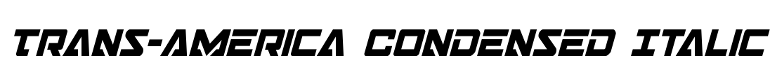 Trans-America Condensed Italic