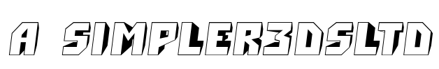 a_Simpler3DSltd Font Image
