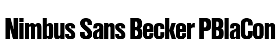 Nimbus Sans Becker PBlaCon