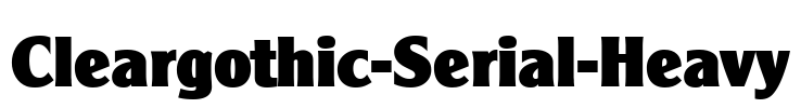 Cleargothic-Serial-Heavy Font Image