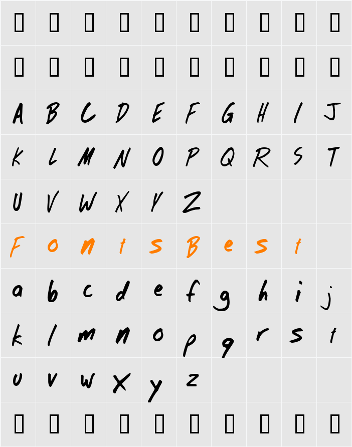 DobiType Character Map