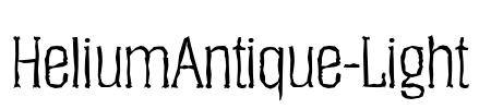 HeliumAntique-Light Font Image