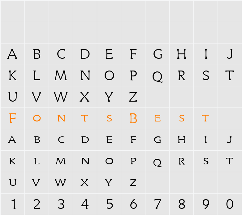 Icone LT LightSC Character Map