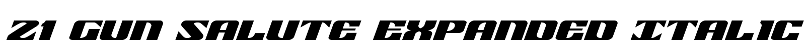 21 Gun Salute Expanded Italic