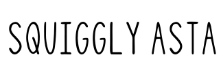 Squiggly Asta Font Image