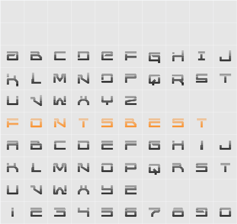 United Planets Gradient Character Map