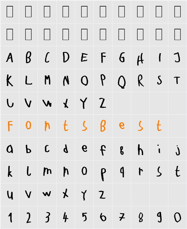Teje Becker Character Map