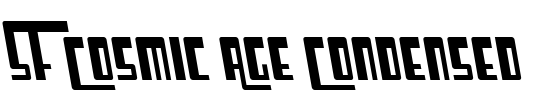 SF Cosmic Age Condensed Font Image