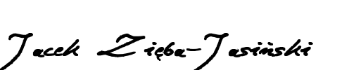 Jacek Zięba-Jasiński Font Image