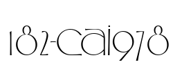182-CAI978 Font Image
