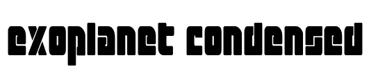 Exoplanet Condensed Font Image