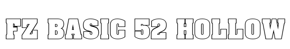 FZ BASIC 52 HOLLOW Font Image