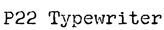 P22 Typewriter Font Image