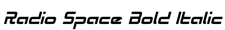Radio Space Bold Italic Font Image