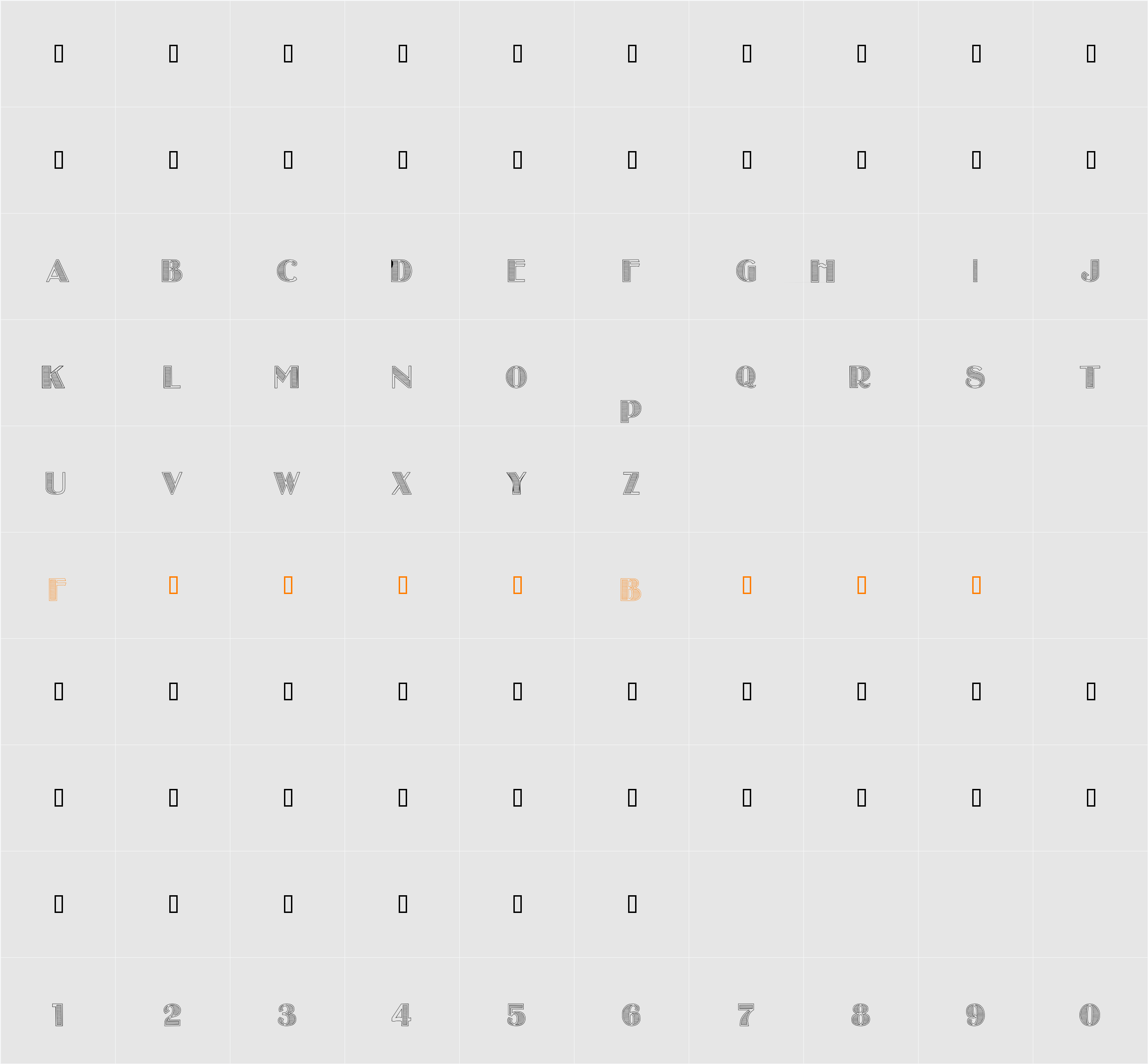Shutter Up! Character Map