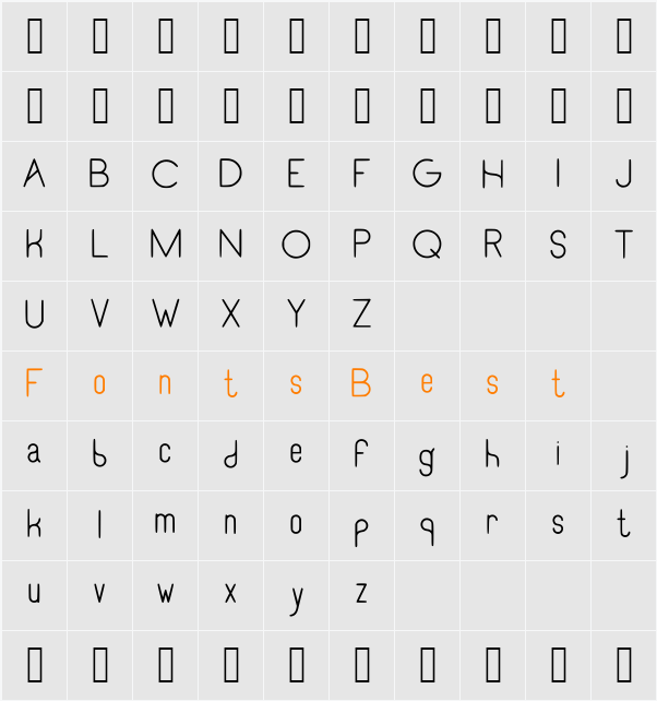 RecinosScript Light Character Map