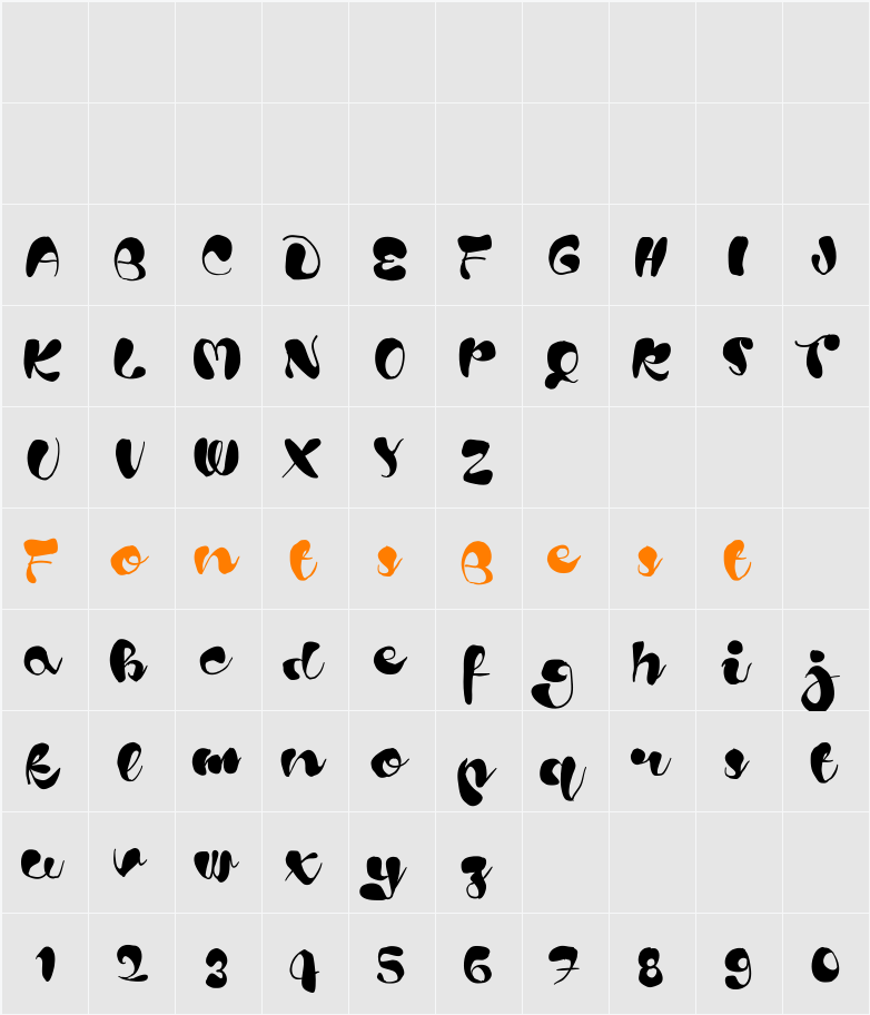 Blods Character Map